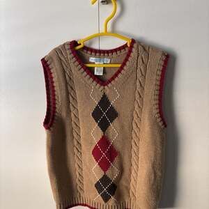 Boys JANIE and JACK Brown Pullover Sweater Vest Size 2T